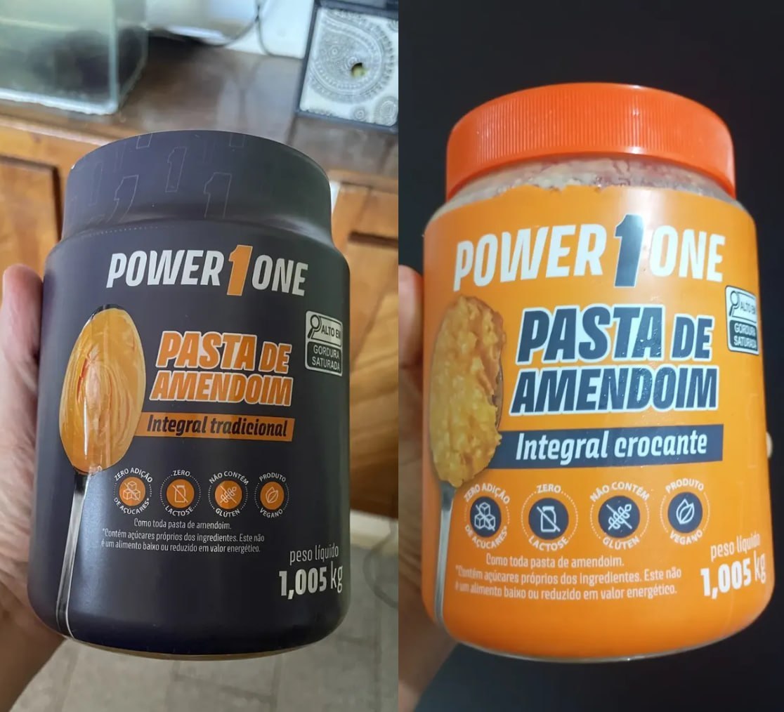 🥄 Pasta De Amendoim Power One 1kg Integral Natural (2 Sabores)
