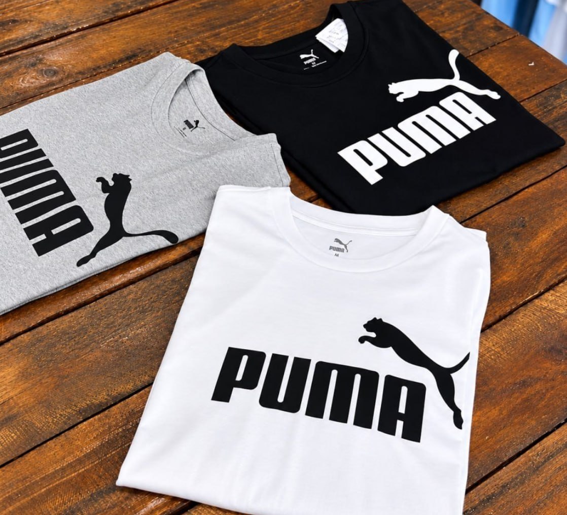 👕 Camiseta Essentials No. 1 Puma (Branco ou Preto)