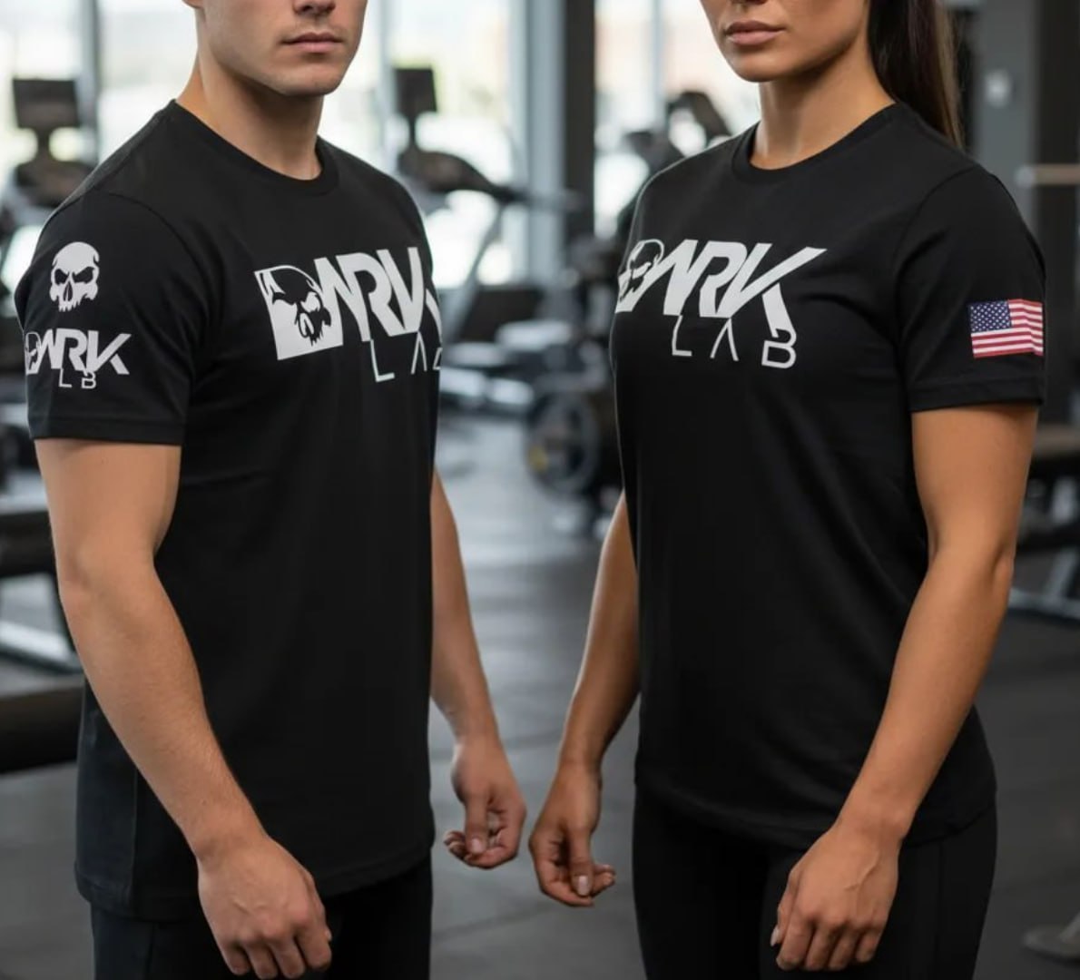 👕 Camiseta Dry-fit Preta Caveira Dark Lab