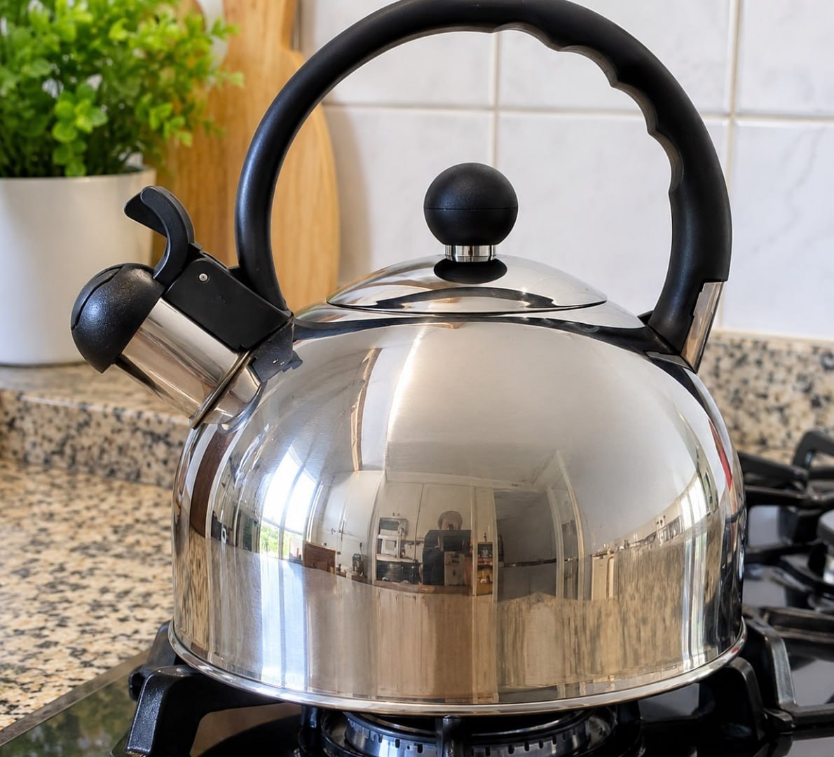 🫖 Chaleira Com Assobio de Alerta, Alça e Tampa Flip-up,  2l