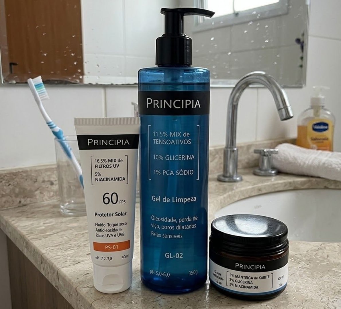 🧴 Kit Principia para Rotina de Skincare com Protetor Solar FPS 60