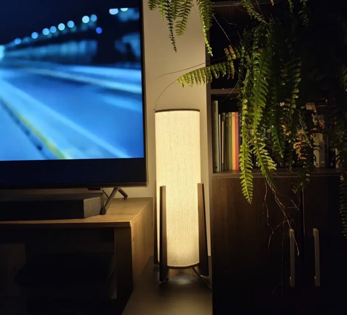 🌙 Luminária Abajur Atlas De Madeira Mdf Imbuia