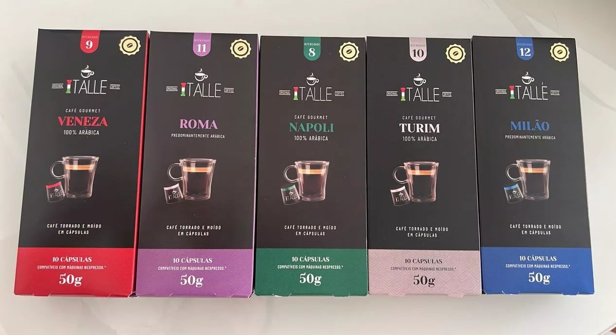 ☕️ Cápsulas Compativeis Nespresso Café moido e torrado Cafe Italle 50 Und