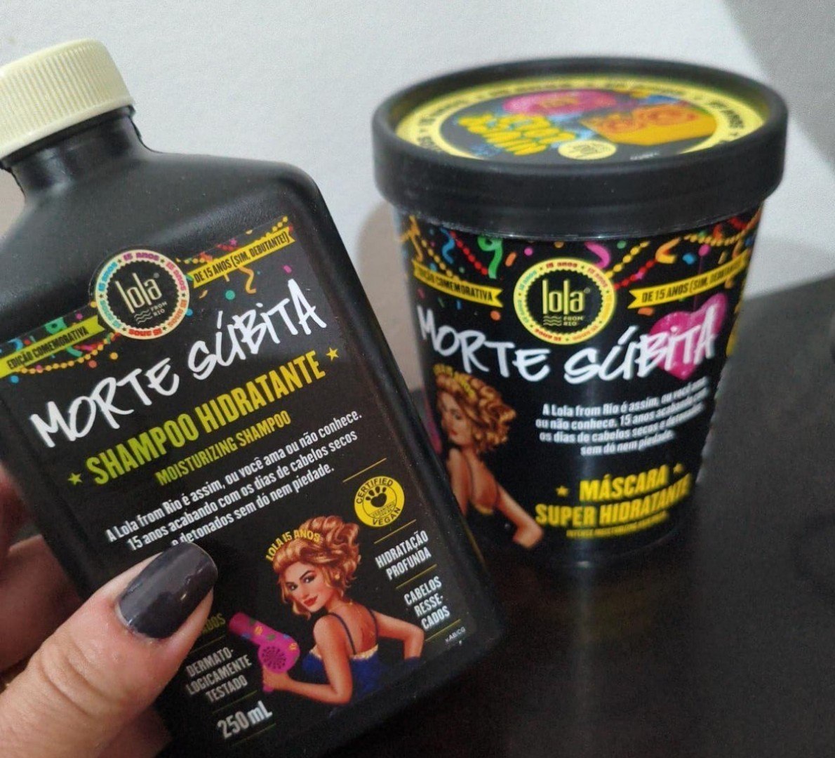 ✅ Kit Morte Súbita - Shampoo 250ml e Máscara 450g Lola From Rio