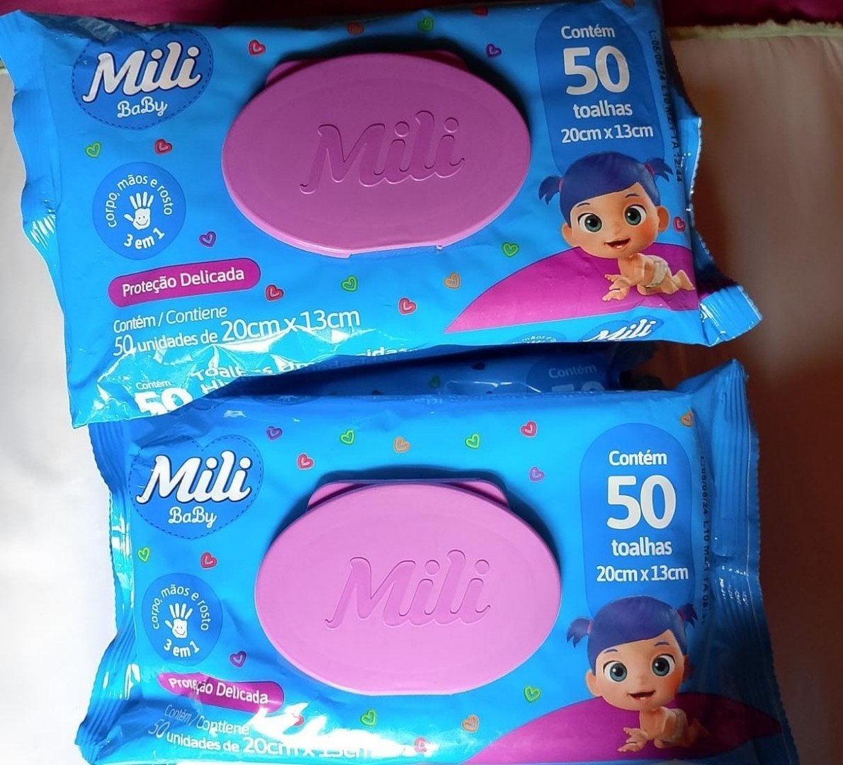 ✅ Toalhas Umedecidas Mili Baby 50 Unidades