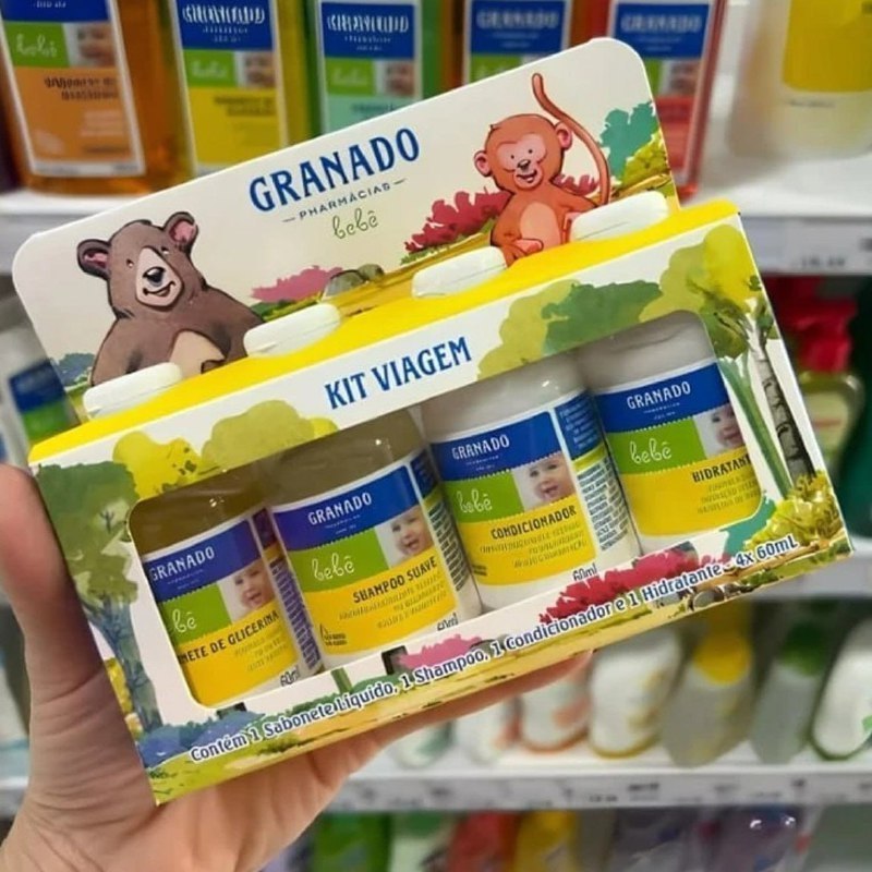 ✅ Kit de Viagem para Bebê Granado - 4 Unidades