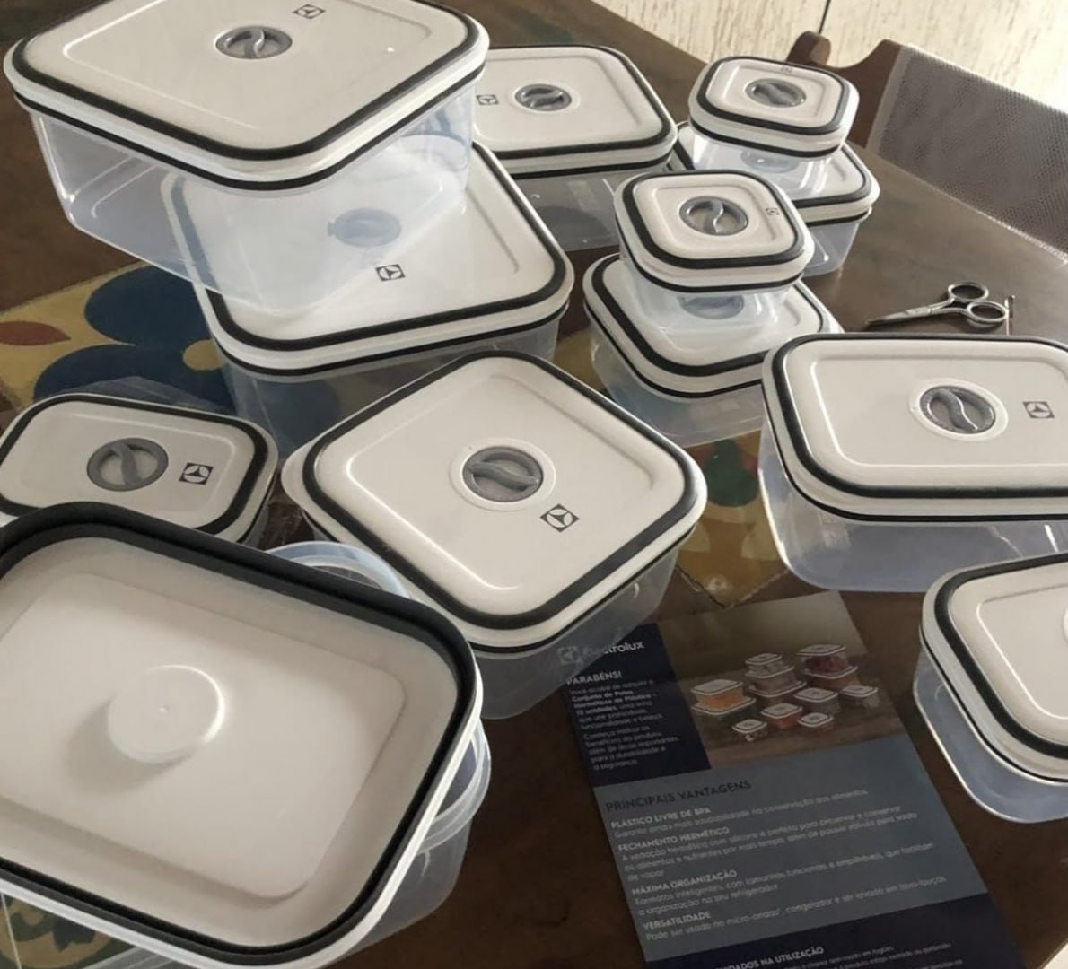 ✅ Kit 12 Potes Herméticos de Plástico Electrolux