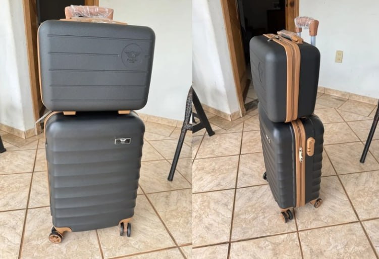 🧳 Kit Mala De Viagem Bordo Mão Pequena 10kg Abs Cadeado 360
