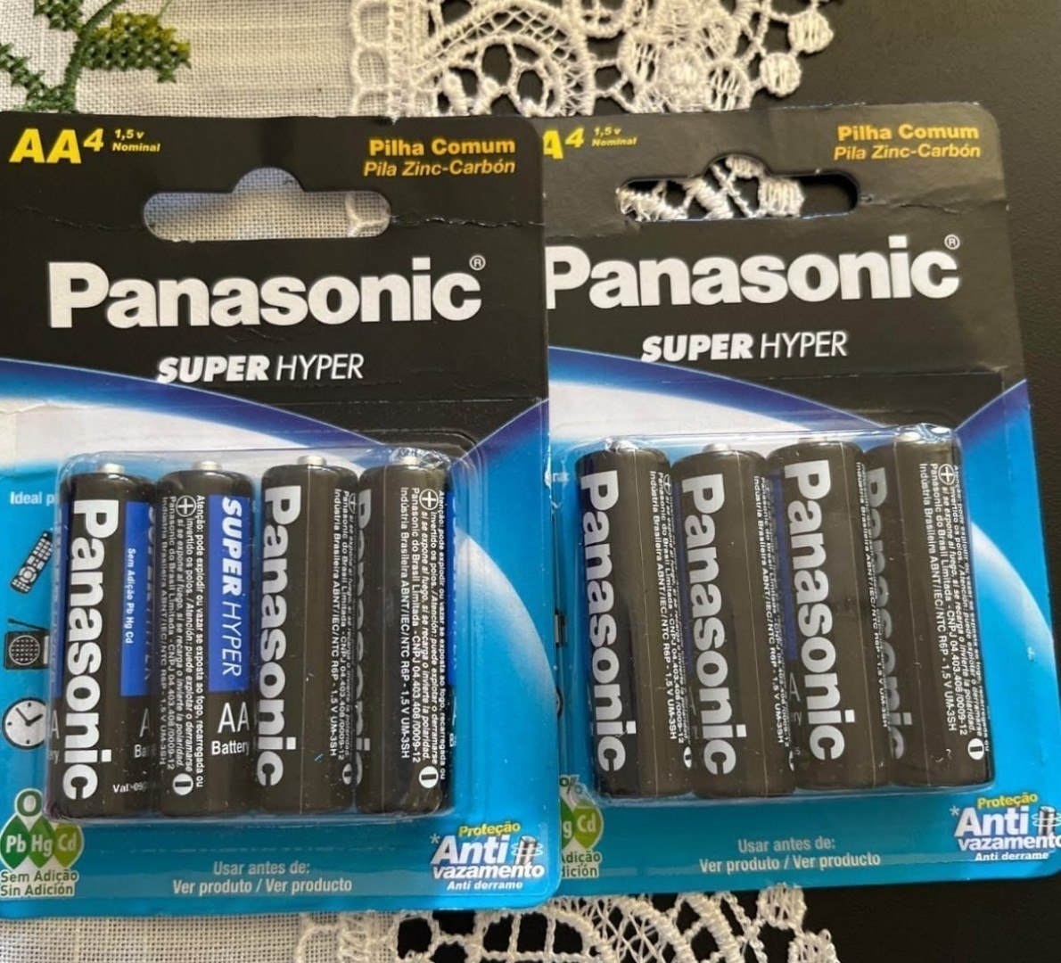 🔋 Pilha Comum AA Panasonic - 4 unidades
