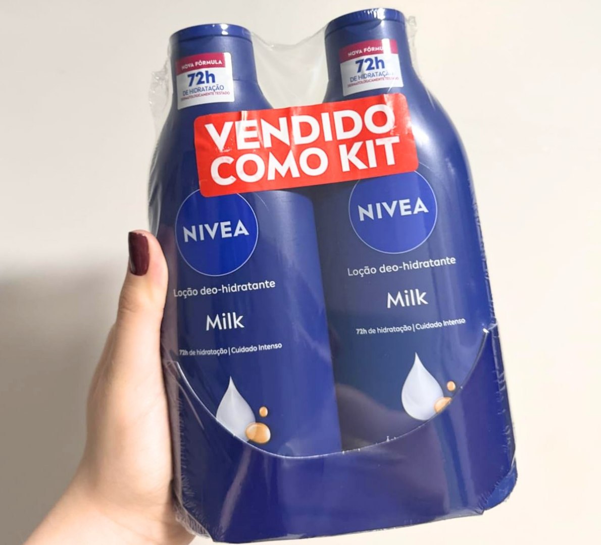 ✅ Kit Loção Hidratante Corporal Nivea Milk 400ml - 2 unidades