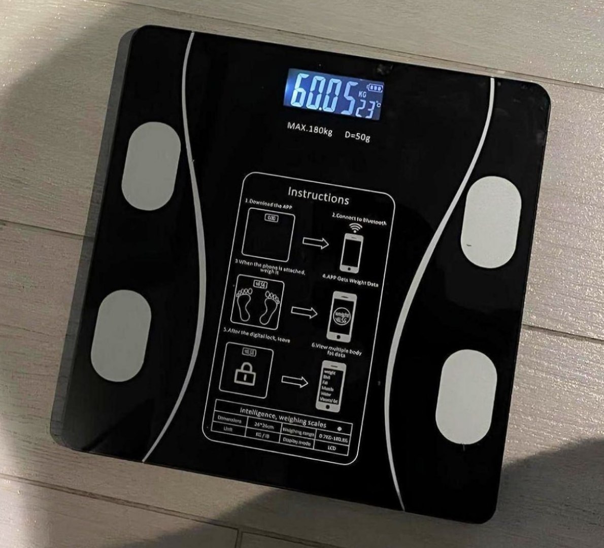 ⚖️ Balança Corporal Inteligente Digital Bluetooth até 180kg