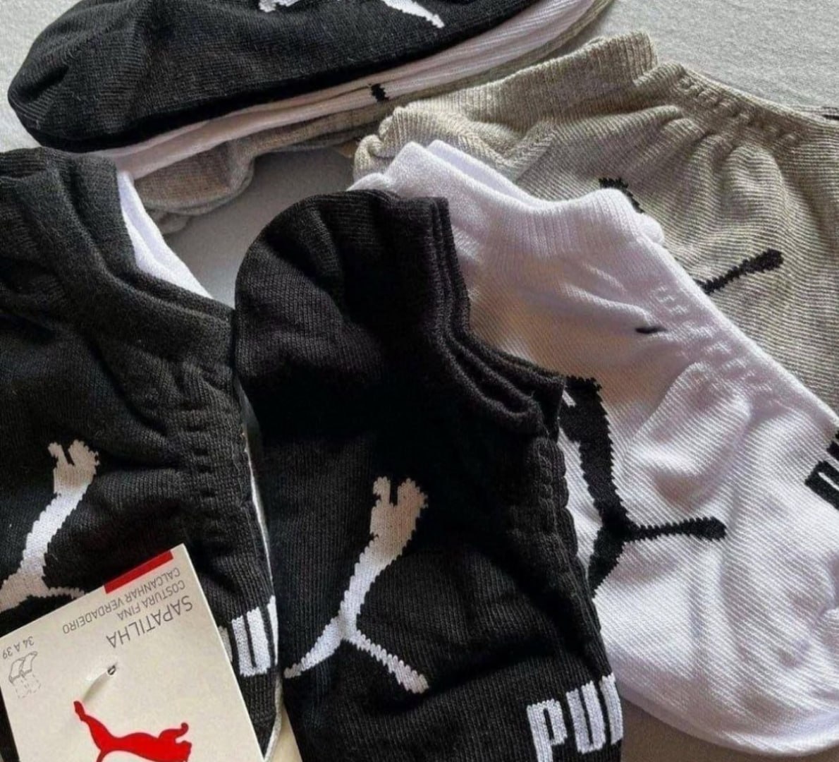 🧦 Kit 9 Pares Meias Puma Sapatilha Cano Curto