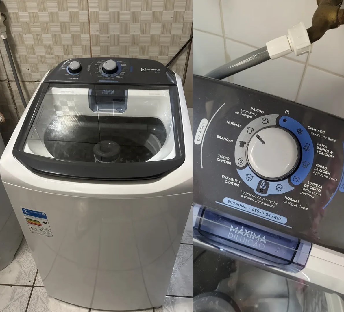 👕 Máquina de Lavar Electrolux 13kg Cesto Inox