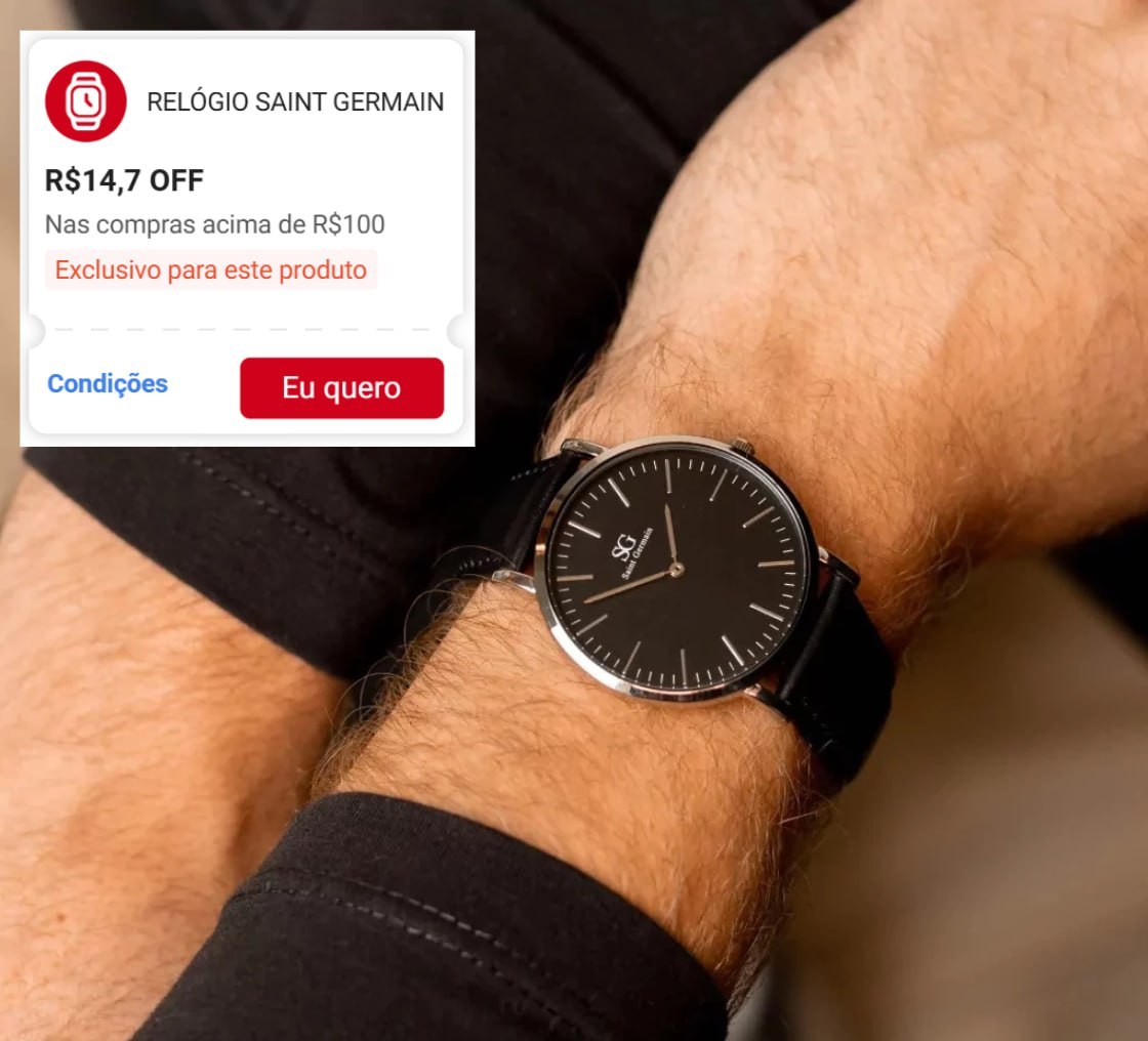 ⌚️ Relógio Saint Germain Preto Murray Black Hill 40mm