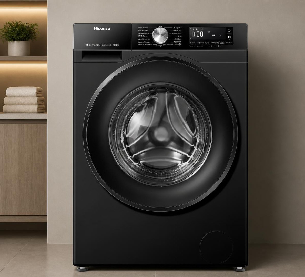 ✅ Lava e Seca Hisense Inverter 14/9kg Wi-fi Noir 127V