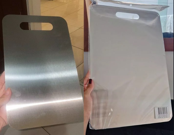 ✅ Tábua De Corte Aço Inoxidável Antibacteriana