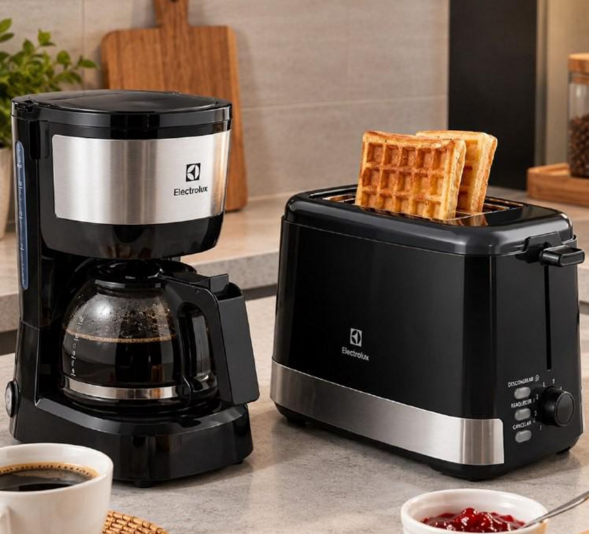 ☕️ Cafeteira Elétrica Electrolux 15 Xícaras + Torradeira 8 Níveis Efficient 220V