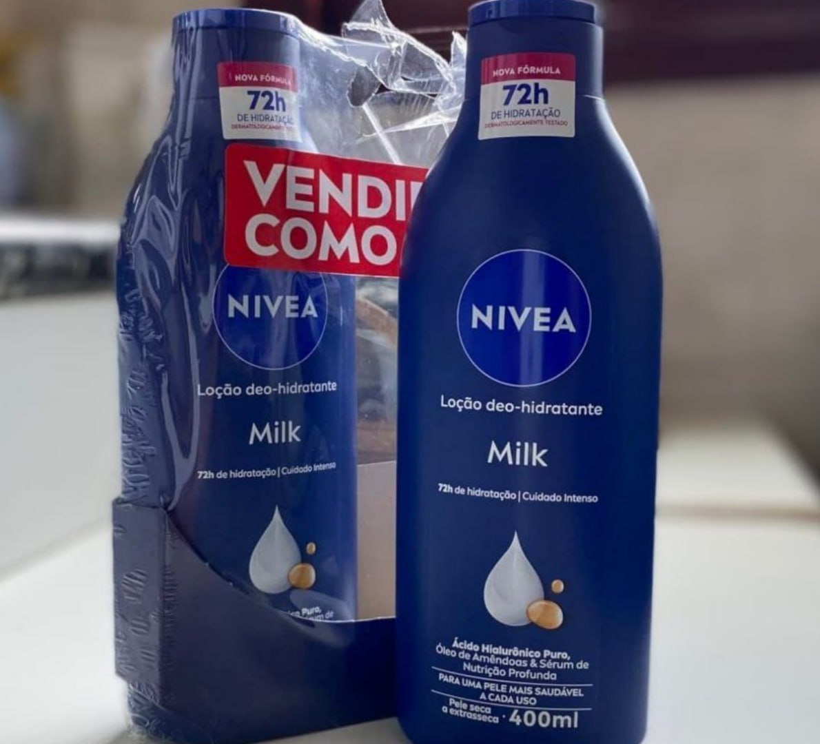 🧴 Nivea Kit Loção Hidratante Milk Pele Seca 400ml 2un
