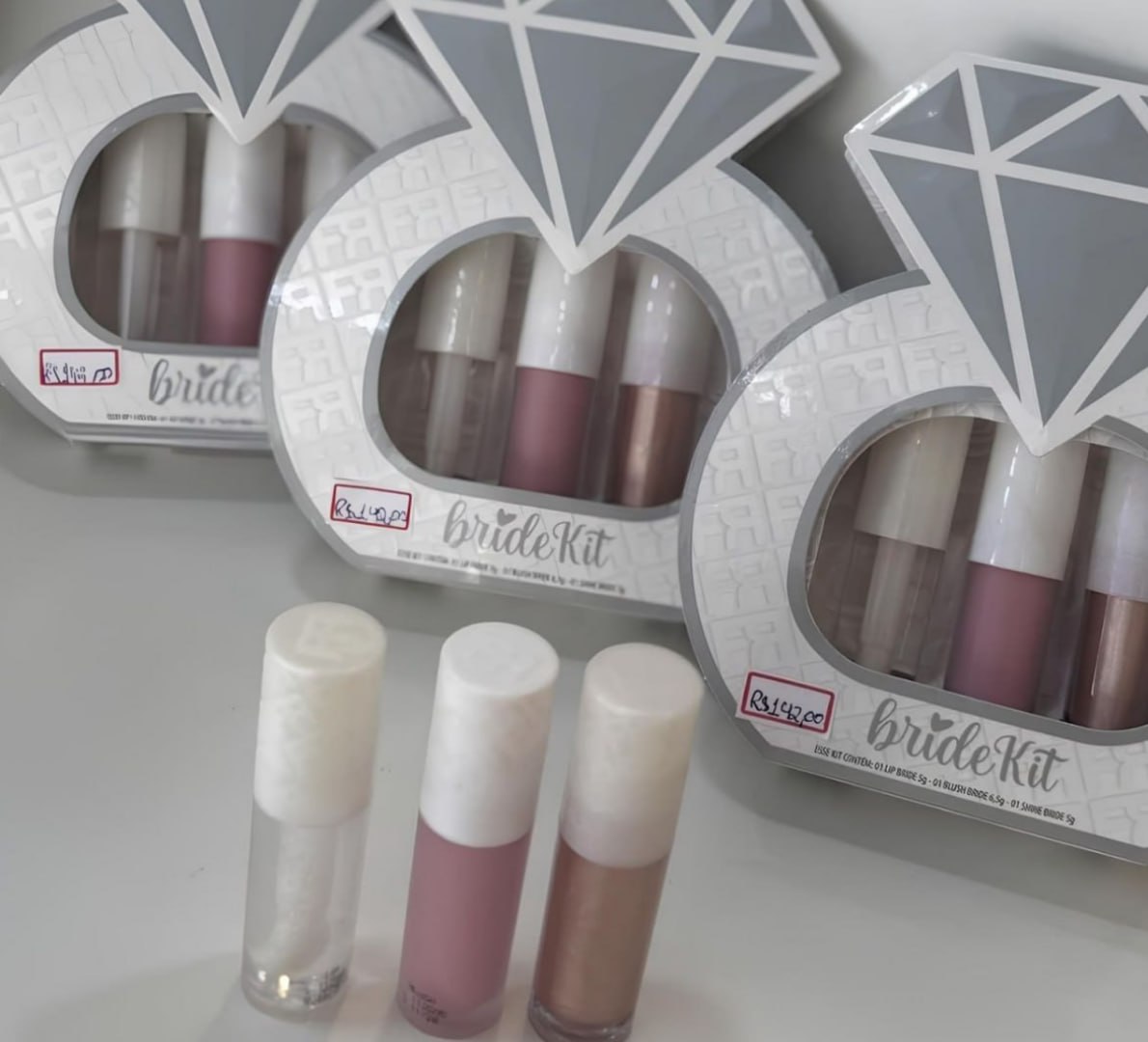 💋 Kit Bride Franciny Gloss Iluminador E Blush