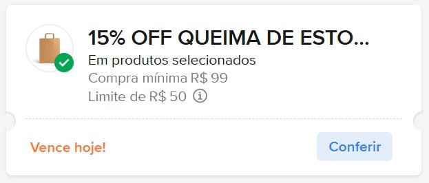 🎟 cupom: ESTOQUEMELI2110