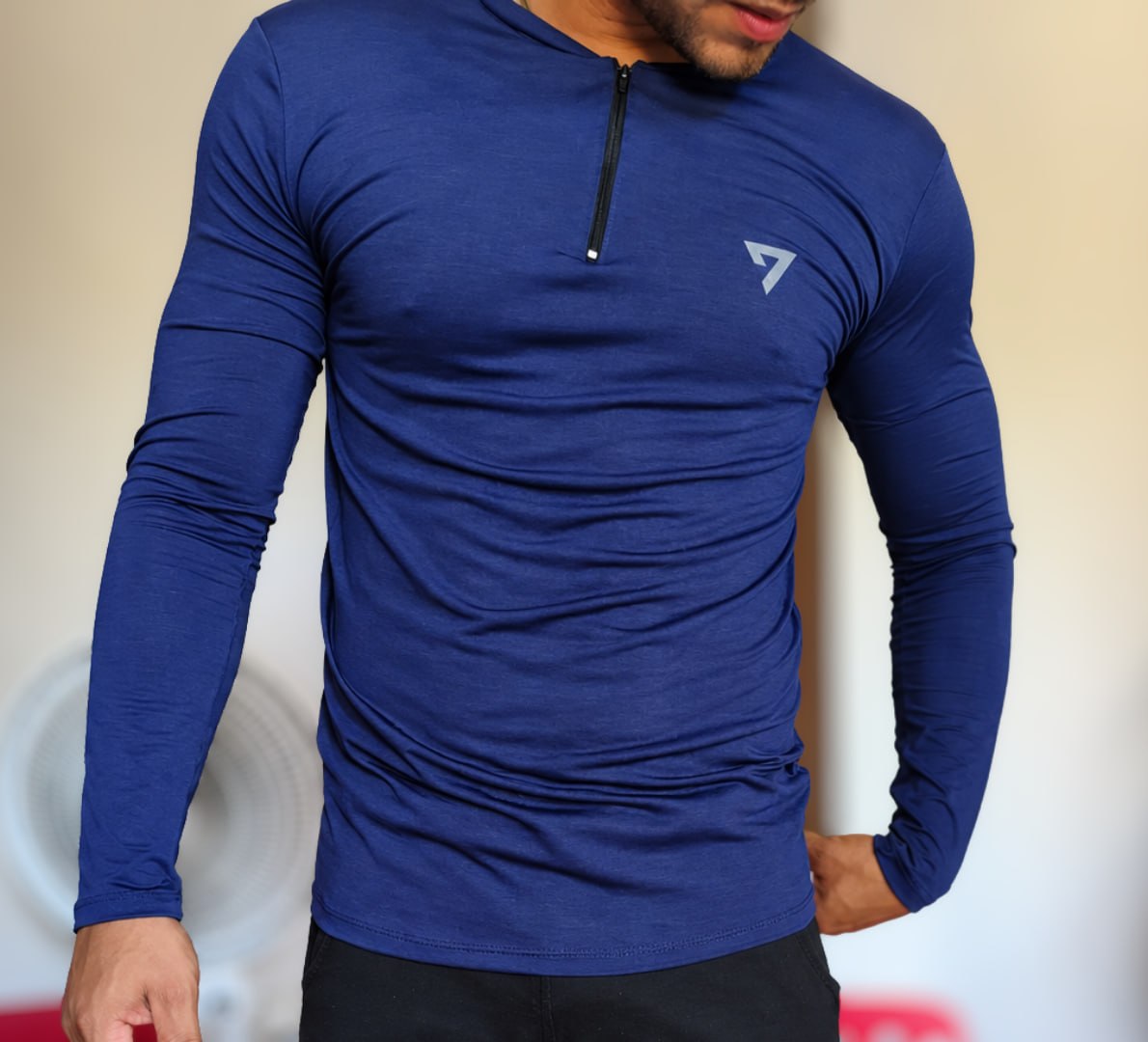 👕 Camiseta Térmica Manga Longa Zíper (3 cores)
