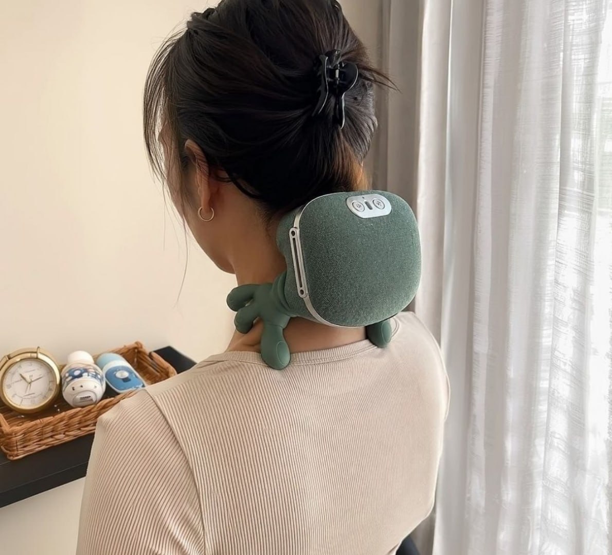 🖐 Massageador Pescoço Ombro Recarregável Maozinha