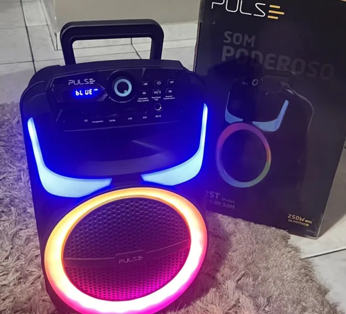 🔊 Caixa de Som Pulse Burst 250W