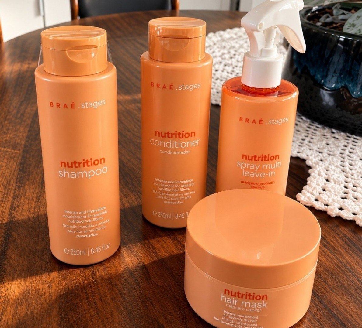 🧴 Kit Braé Stages Nutrition (Shampoo + Condicionador + Máscara + Leave-in)