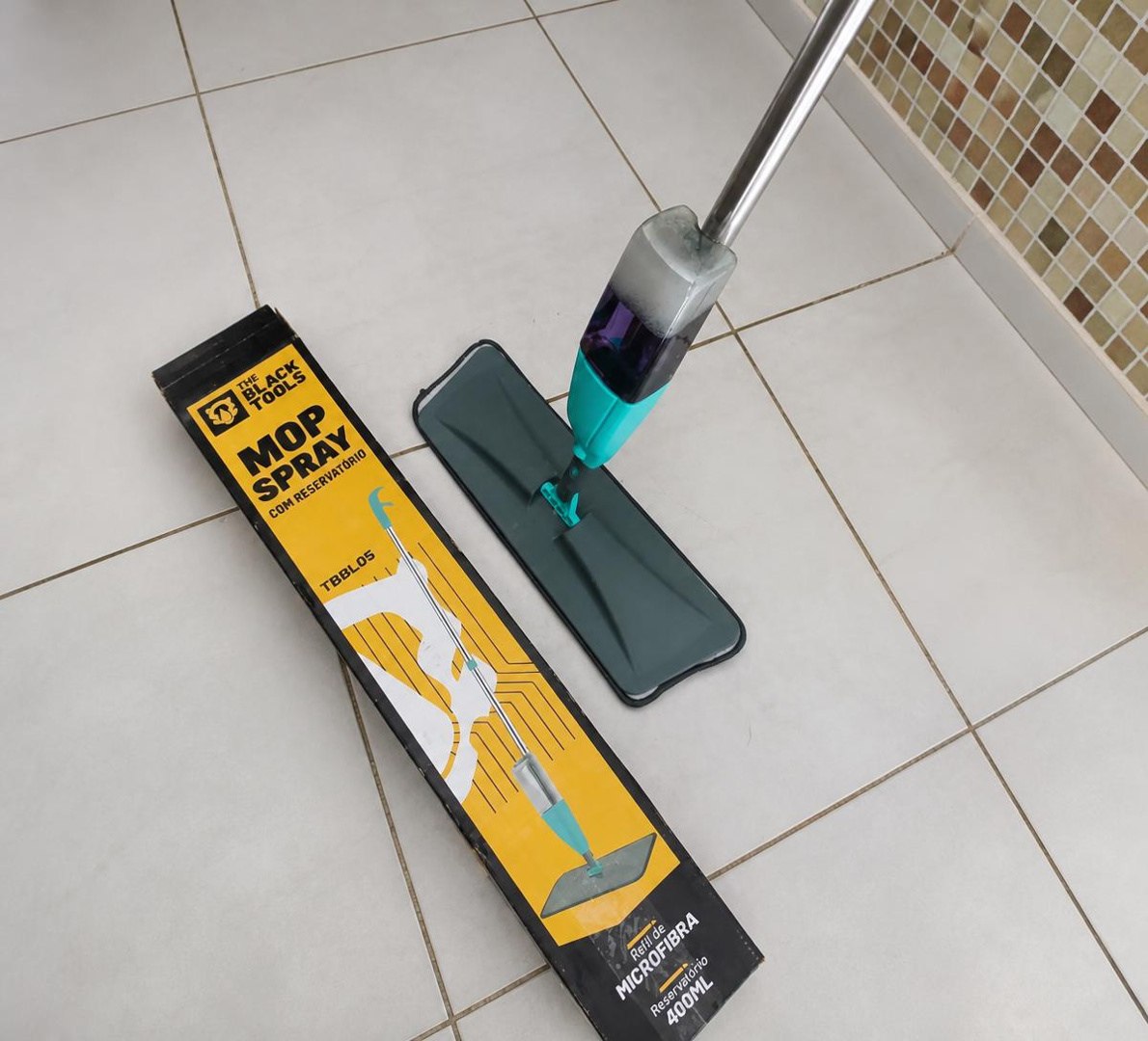 ✅ Mop Spray Rodo com Reservatório The Black Tools