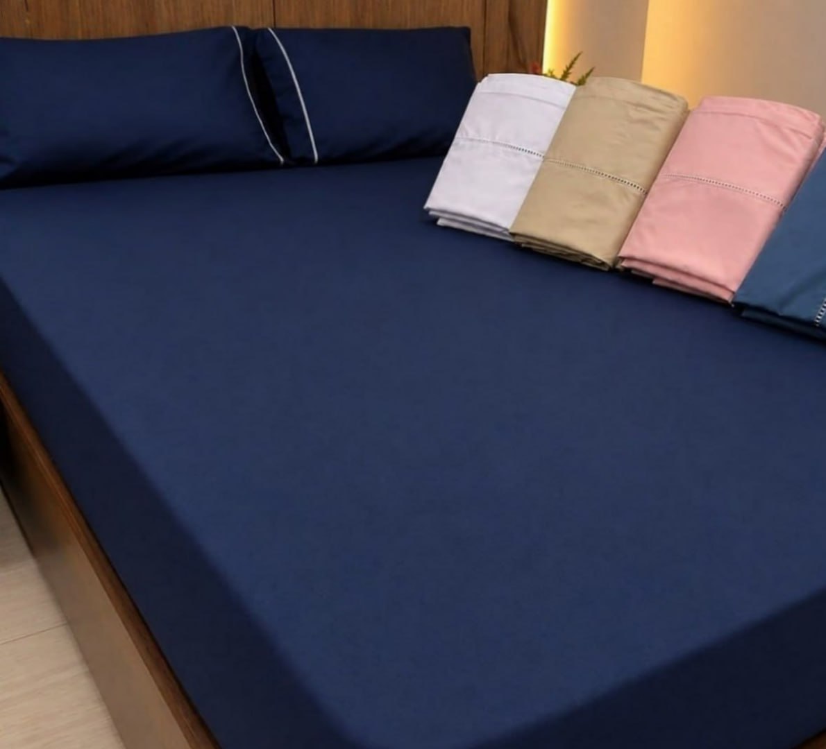 🛌 Jogo De Lençol 400 Fios Cama Queen 3 Pçs