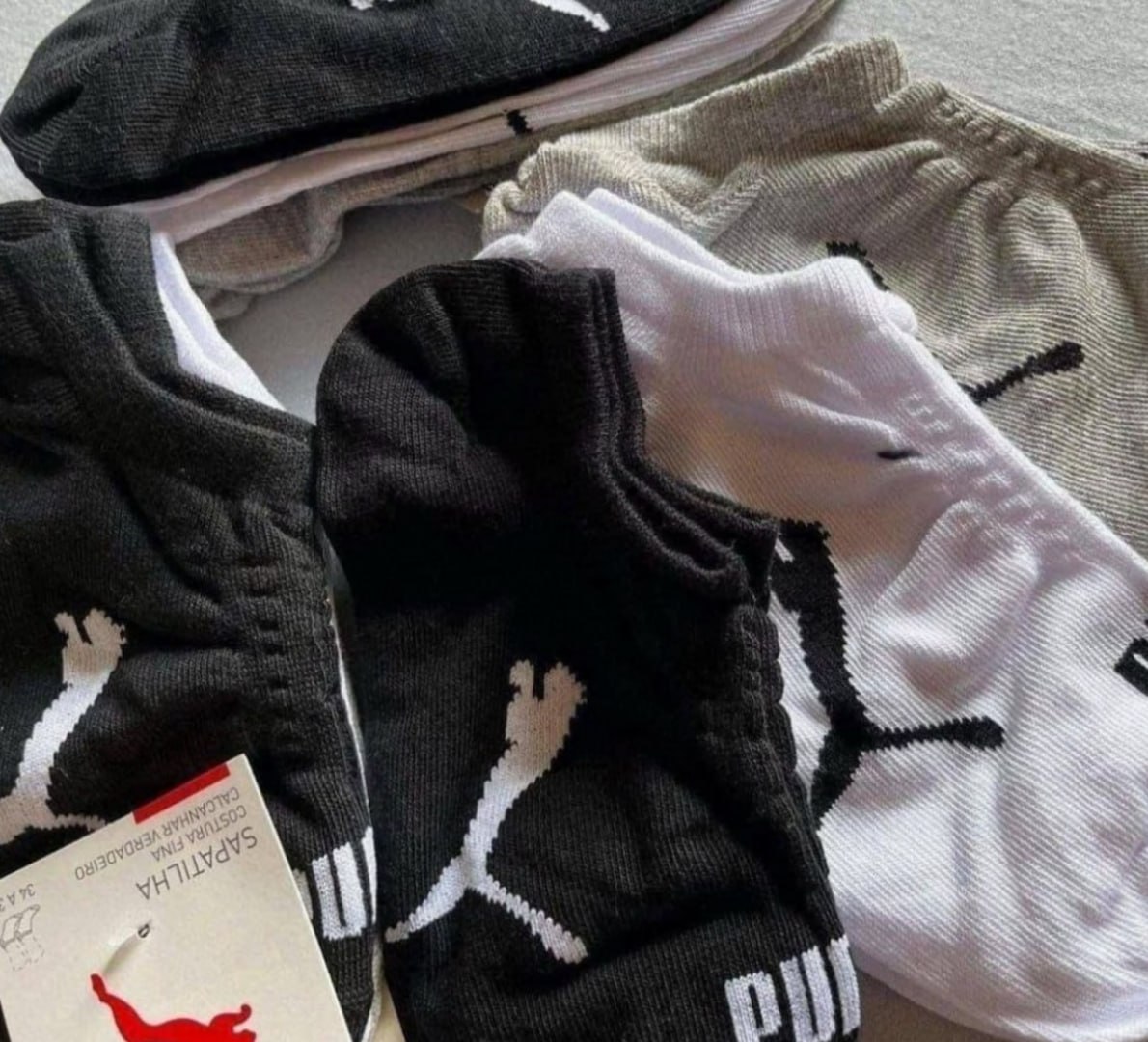 🧦 Kit 9 Pares Meias Puma Sapatilha Cano Baixo