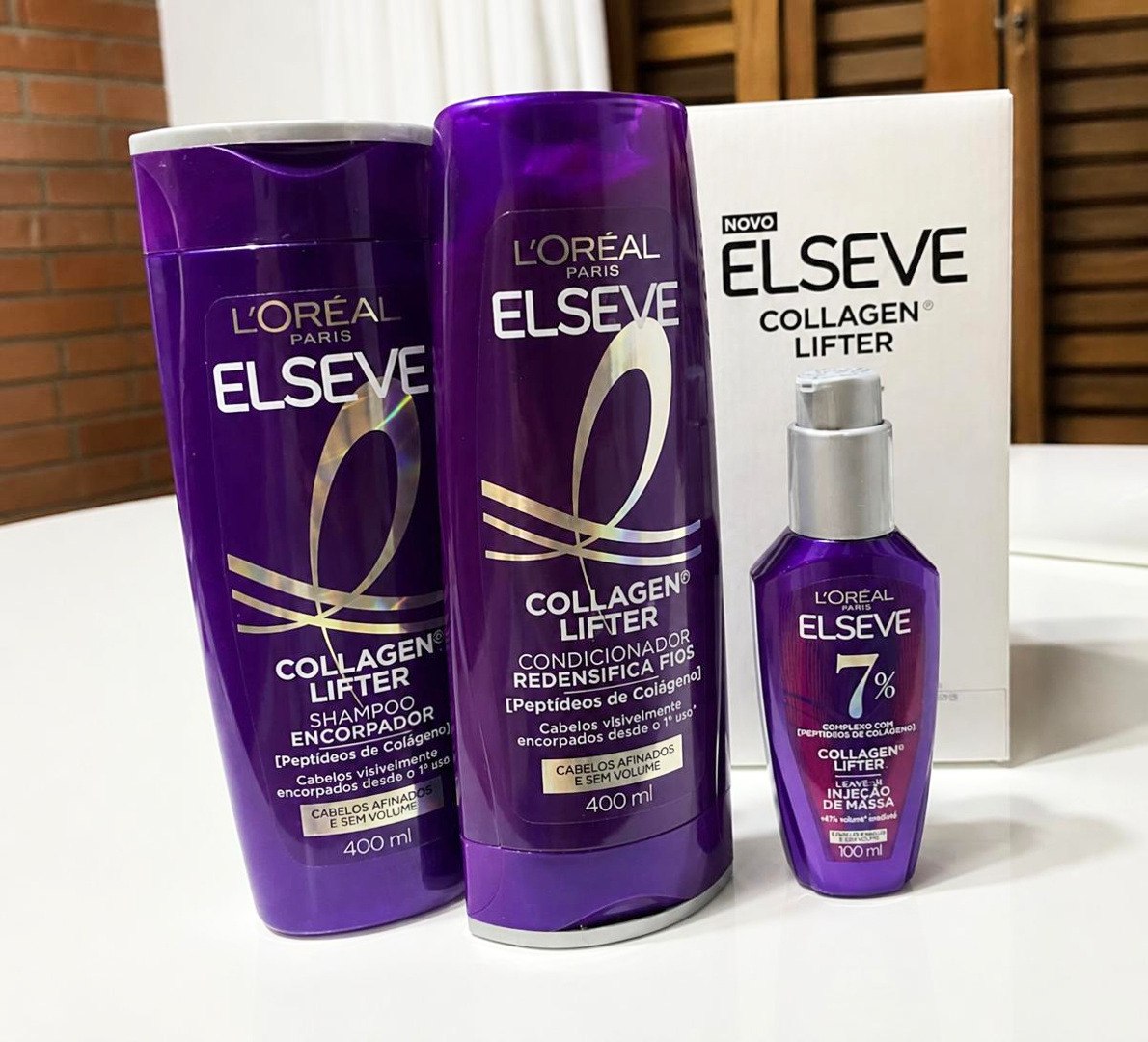 🫧 Elseve L'Oréal Colágeno (Shampoo, Condicionador e Sérum)