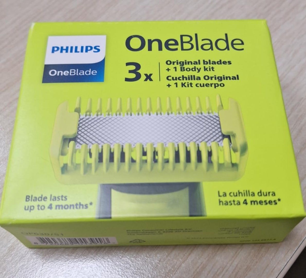 🪒 03 unid. Lâminas de Reposição + 2 pentes Philips OneBlade