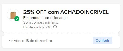 🚨 NOVO CUPOM MERCADO LIVRE