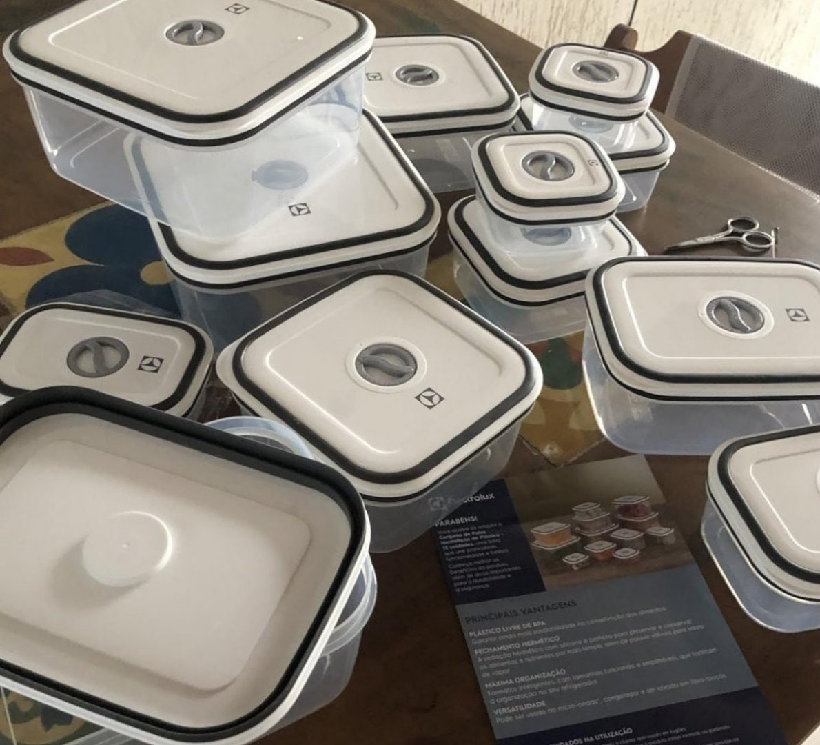 ✅ Kit 12 Potes Herméticos de Plástico Electrolux