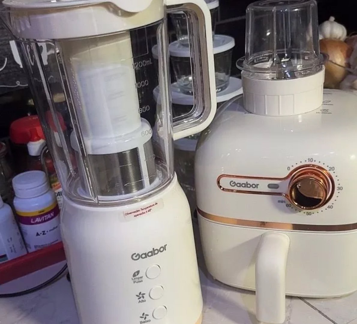 ✅ Gaabor Air Fryer 1,4L + Liquidificador Smoove 1,2L