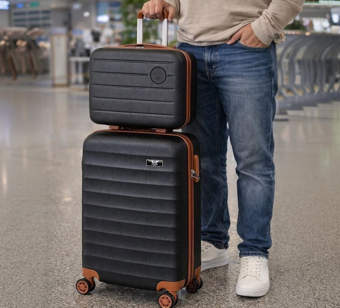 🧳 Kit Mala De Viagem 10kg Abs Cadeado 360