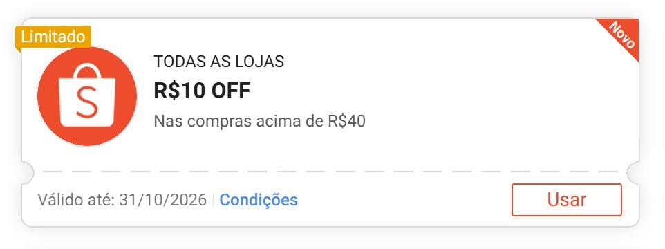🚨 NOVO CUPOM SHOPEE 🚨