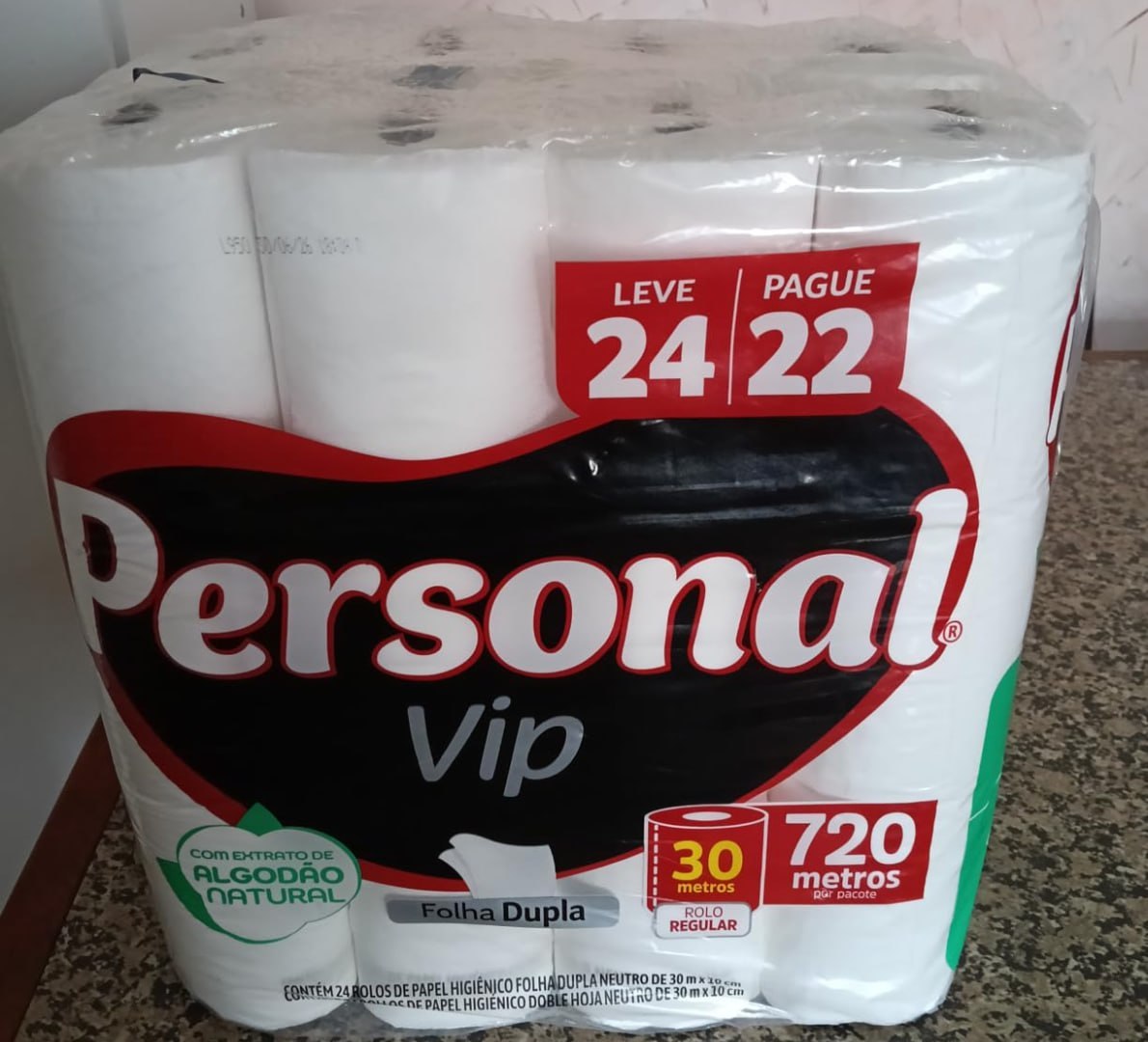 🧻 Personal VIP Papel Higiênico Folha Dupla, 24 unids.