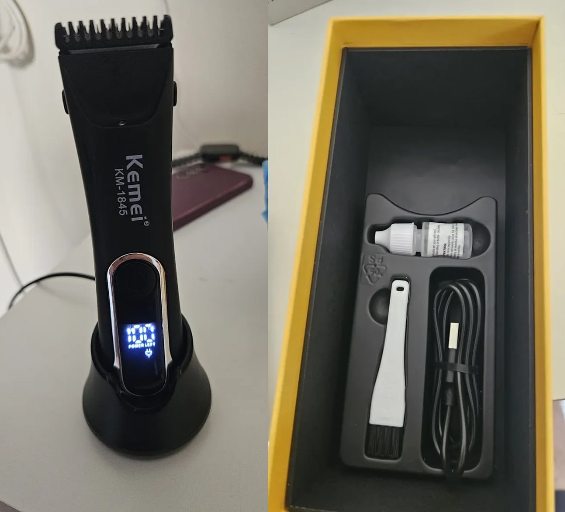 💈 Máquina Kemei KM-1845 Cerâmica Sem Fio