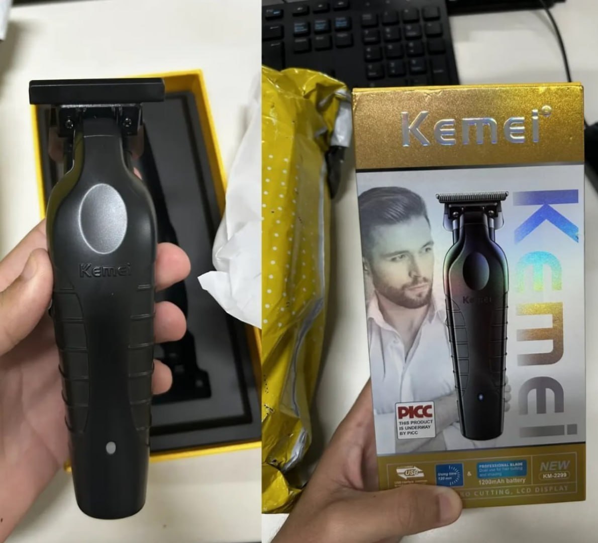 🪒 Máquina De Acabamento Profissional Kemei Km-2299