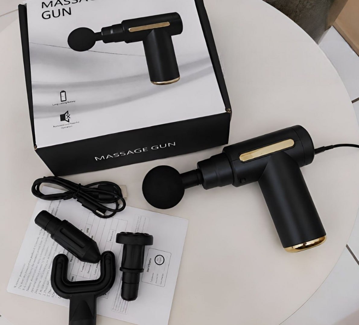 ✅ Massageador Pistola Elétrica Profissional