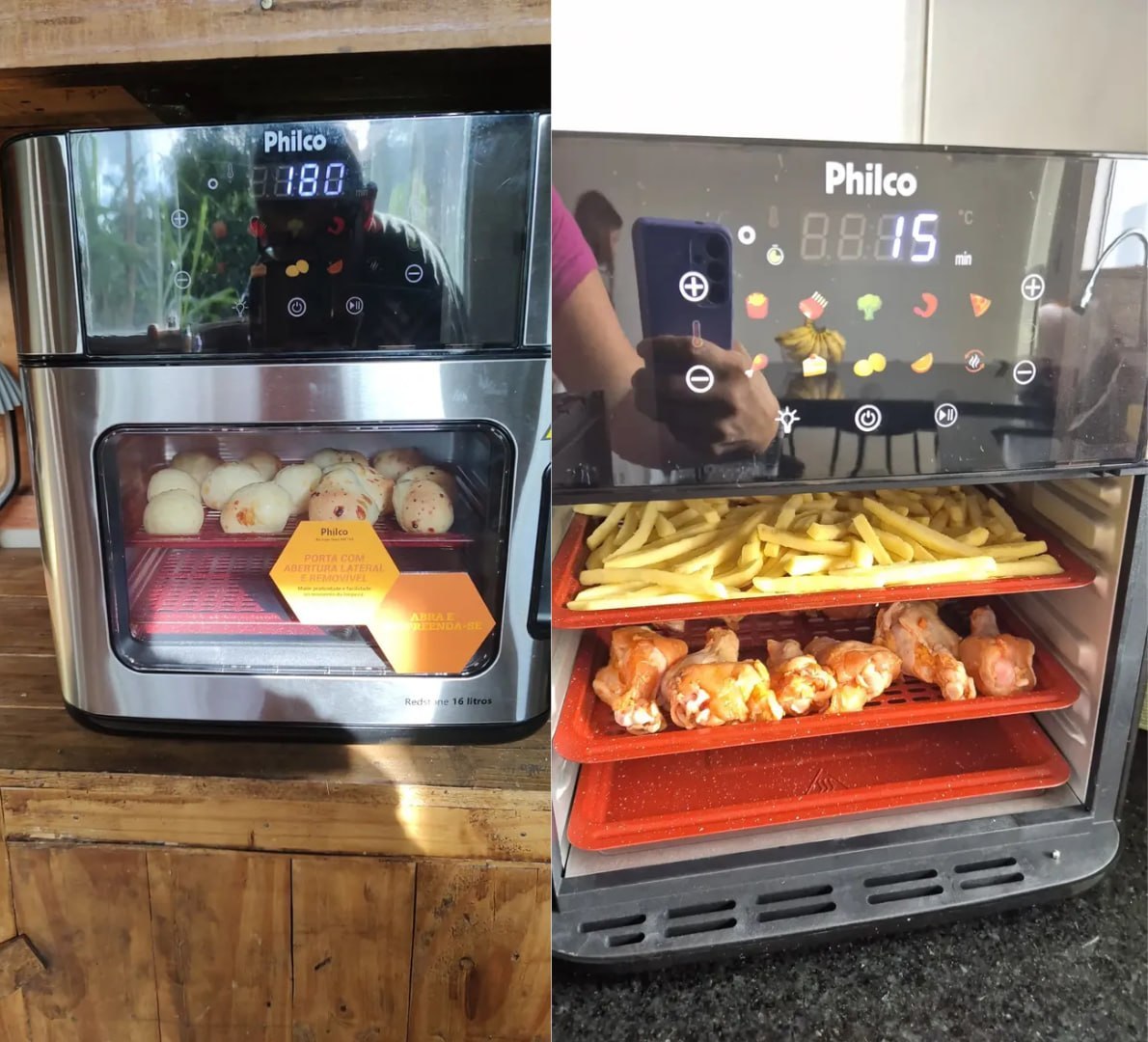 🌬 Fritadeira Air Fryer Philco 4 Em 1 Painel Digital 16l