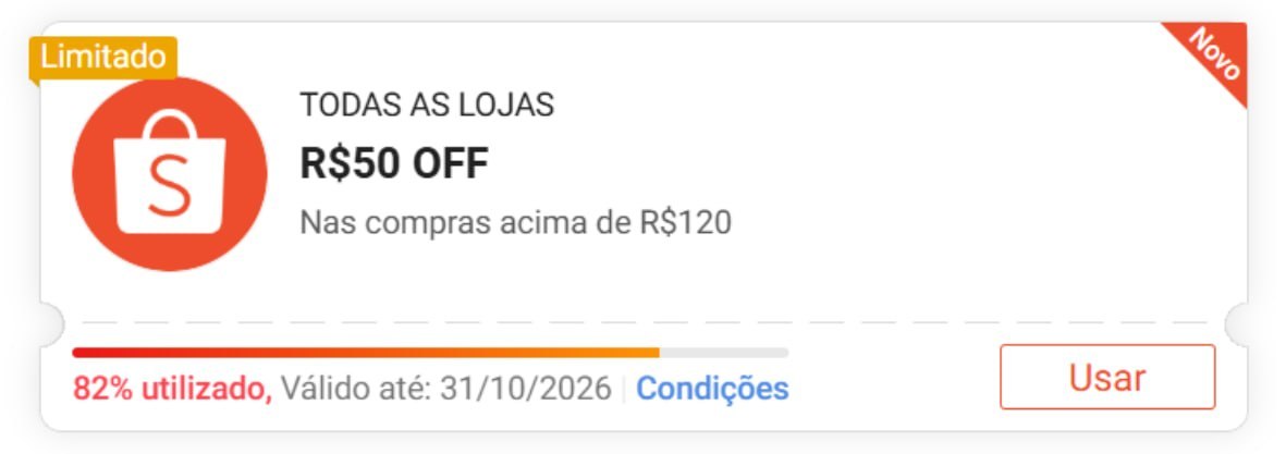 🚨 NOVO CUPOM SHOPEE 🚨