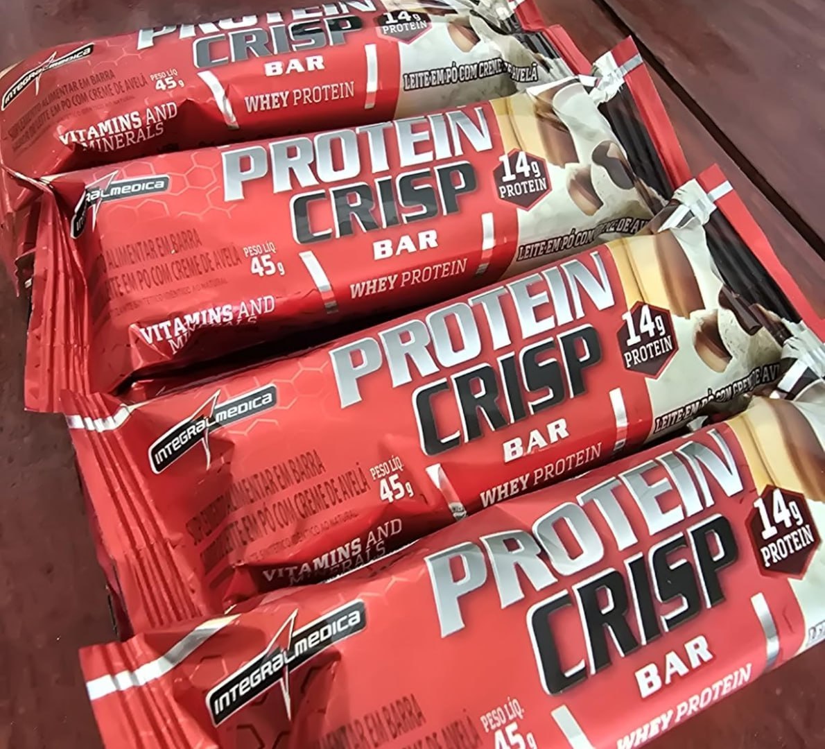 💪 Integralmedica Whey Crisp Bar Creme de Avelã 12 Unidades
