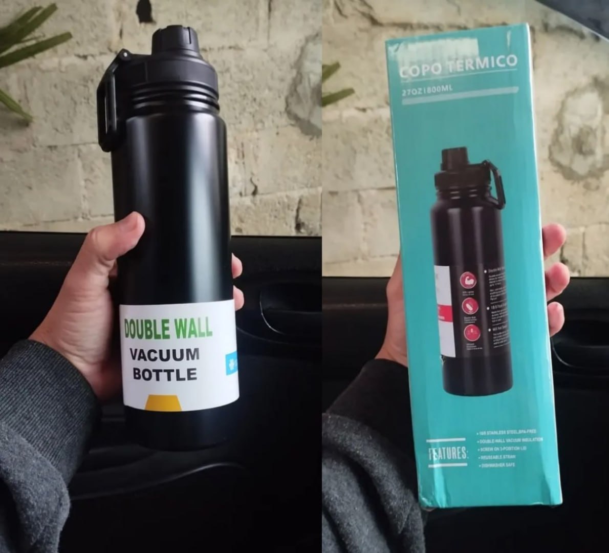✅ Garrafa De Água Termica 800ml