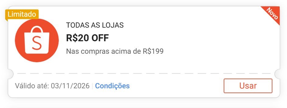 🎟 CUPOM: 11ESQUENTA20OFF