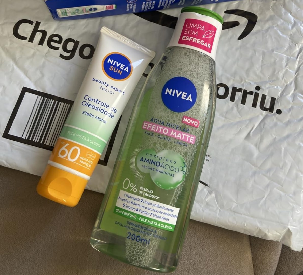 ✅ Kit NIVEA Água Micelar, Protetor Solar Facial FPS 60, 200ml+50ml