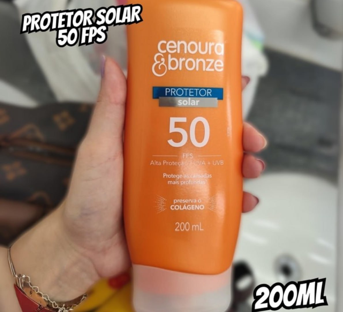 ☀️ Protetor Solar FPS 50 Cenoura & Bronze 200ml