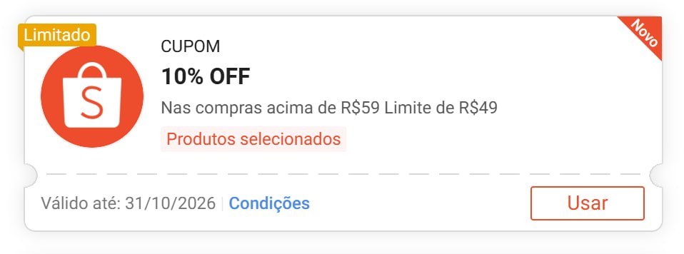 🚨 NOVO CUPOM SHOPEE 🚨